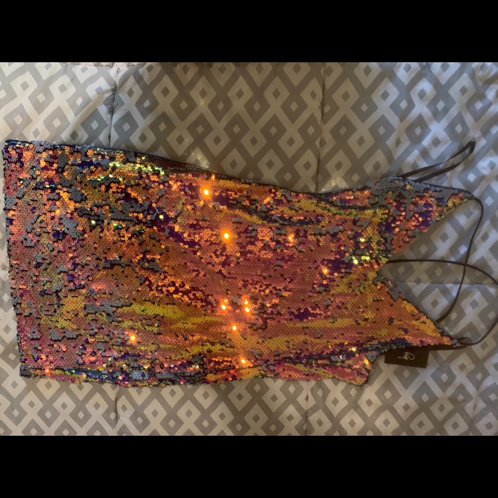 Multicolor sequins party dress